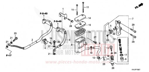 REAR BRAKE MASTER CYLINDER (CBR250RA) CBR250RAB de 2011